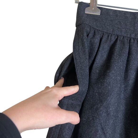 Escada Elegant dark grey 100% wool Midi Skirt - Picture 8 of 12